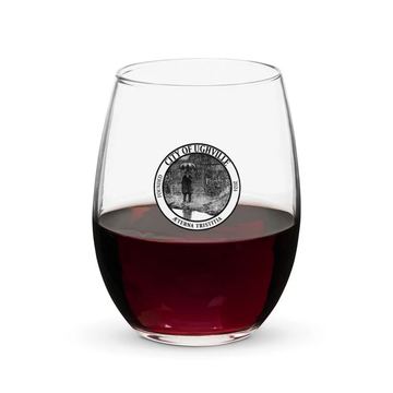 Great Seal stemless wine glass